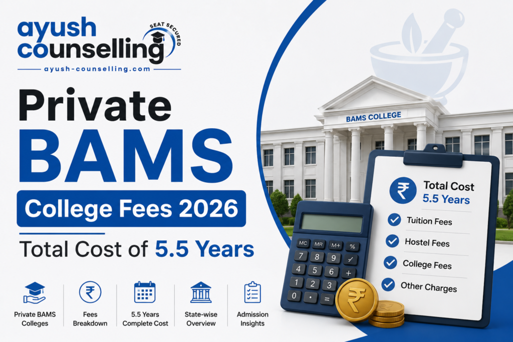 Private BAMS College Fees 2026 — Total Cost of 5.5 Years